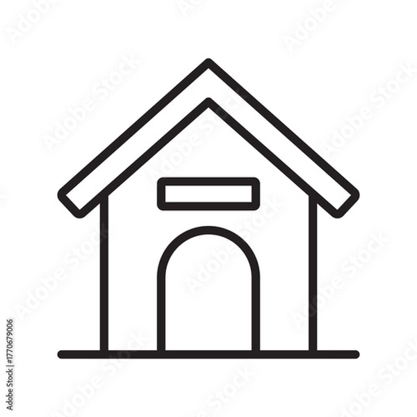 Fototapeta house cat icon vector design illustration template in trendy style