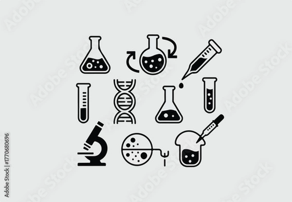 Obraz Science Laboratory Icons Set