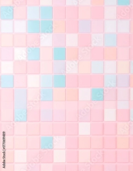 Obraz Pastel-colored square tiles