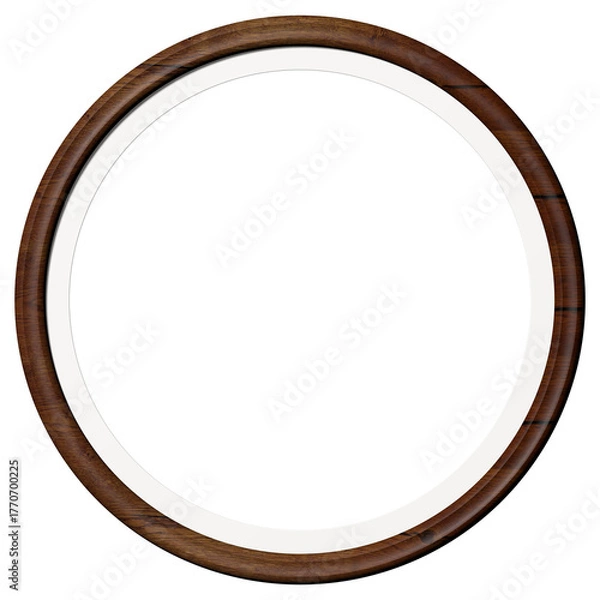 Fototapeta runder Rahmen mit weißer Papierbordüre