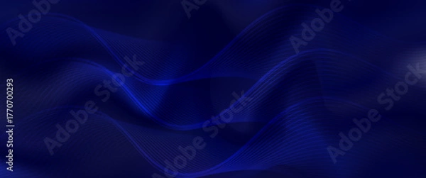 Fototapeta Blue abstract background design. Modern wavy line pattern in monochrome colors. Premium stripe texture.eps10