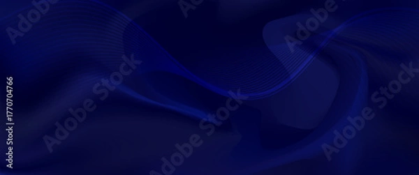 Fototapeta Blue abstract background design. Modern wavy line pattern in monochrome colors. Premium stripe texture