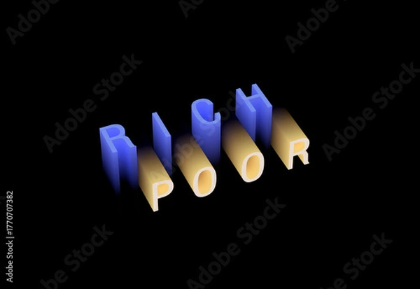 Obraz Growing Disparity between Rich and Poor