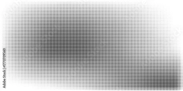 Fototapeta Basic halftone dots effect in black and white color. Halftone effect. Halftone dots. Black white halftone.Background with monochrome dotted