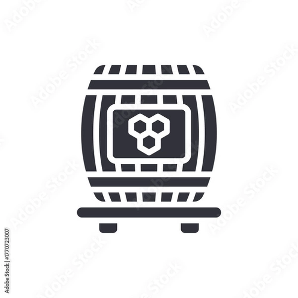 Obraz Honeycomb Barrel Icon Wooden Vessel Stored Product