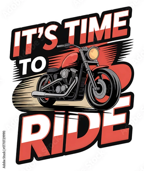 Obraz Grunge-style vintage vector motorcycle racing emblem design with text and icon illustration. Perfect for a t-shirt.