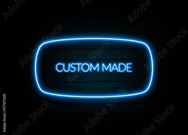 Fototapeta Custom Made  - colorful Neon Sign on brickwall