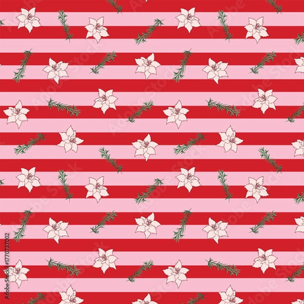 Obraz Christmas decor seamless vector pattern