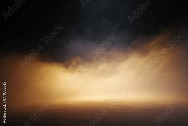 Fototapeta A space with smoke billows and folds