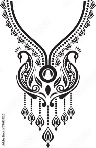 Fototapeta A decorative pink heart with wings vector illustration for a Valentine’s Day love card design