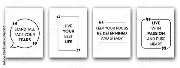 Fototapeta Quote set on self-improvement