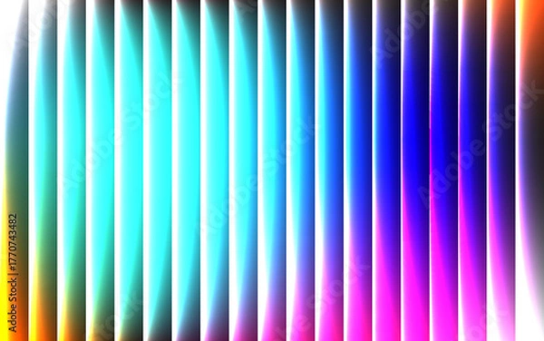 Fototapeta Vibrant vertical stripes of light and color gradient