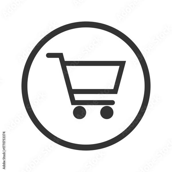 Fototapeta Shopping cart icon isolated on transparent background