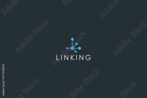 Obraz Letter L creative modern network linking logo