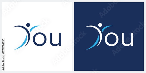 Fototapeta you logo design, human symbol icon vector template