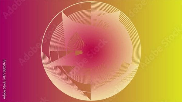Fototapeta Abstract Gradient Geometric Circle Design