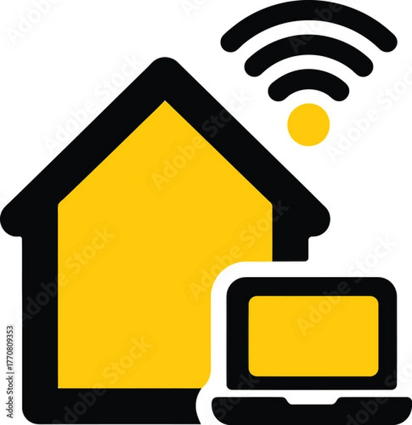 Obraz Modern Home Office Connectivity Concept