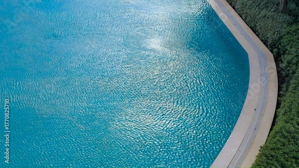 Obraz Blue Pool Water with Ripples