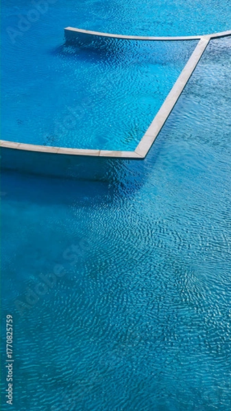 Obraz Blue Pool Water with Ripples