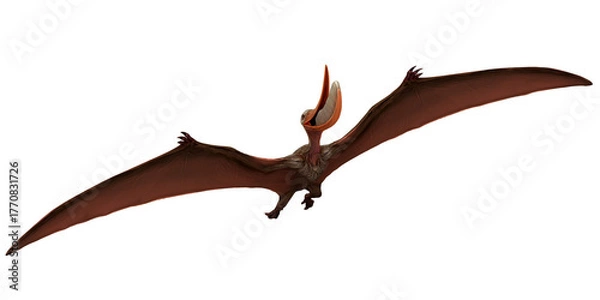 Obraz Majestic flying pterosaur with wide wingspan.