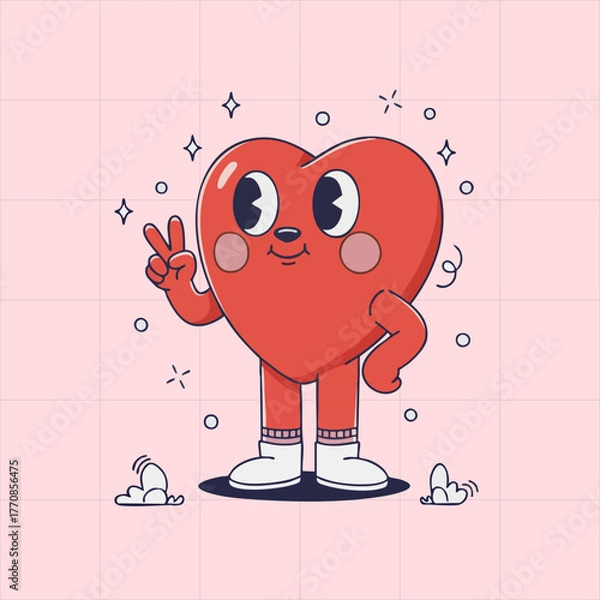 Fototapeta Coração Estampa