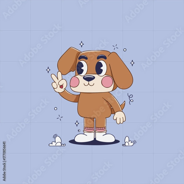 Fototapeta Dog Stamp