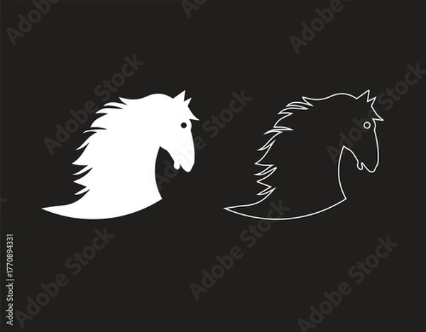 Obraz hours  head vector illustration