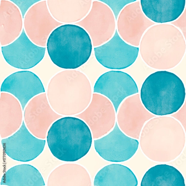 Fototapeta seamless abstract background with circles