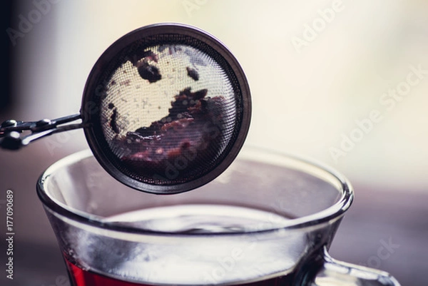 Fototapeta Glass cup of tea