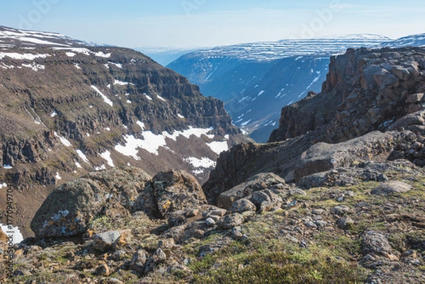 Fototapeta Putorana Plateau summer landscape, Krasnoyarsk region. Russia