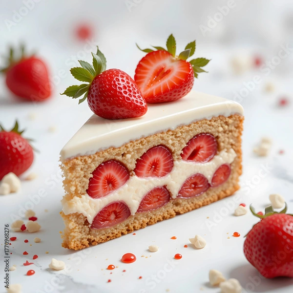 Obraz cake with strawberries
