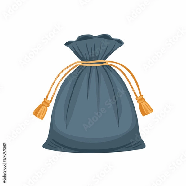 Fototapeta Fabric pouch with drawstring