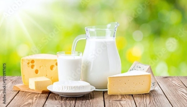 Fototapeta Mountain Landscape Reflected in Peaceful Lake with Golden Sunset Light