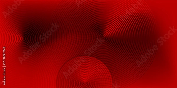 Fototapeta Red abstract circle background with dynamic shapes composition modern abstract design illustration