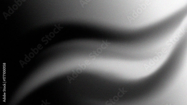 Fototapeta Abstract black and white gradient flowing fabric texture with subtle light reflections