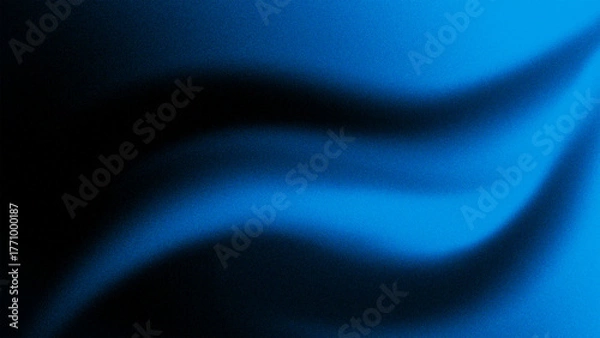 Fototapeta Abstract flowing blue fabric texture with dark shadows and light reflections