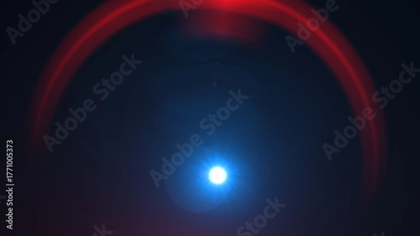 Fototapeta Red and blue light rays background	