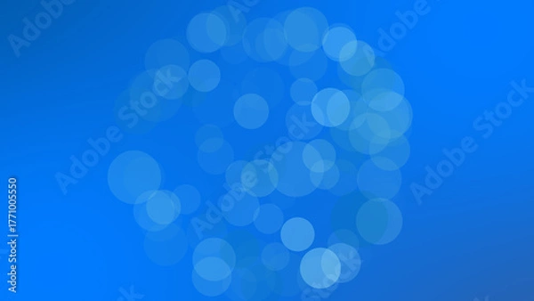Fototapeta Abstract blue background with soft glowing bokeh