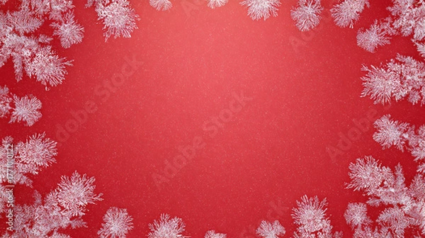 Obraz 赤背景に白の装飾