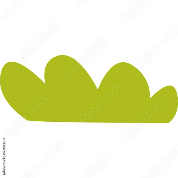 Fototapeta Green abstract shape cloud like isolated on white background natural organic form organic shape for design