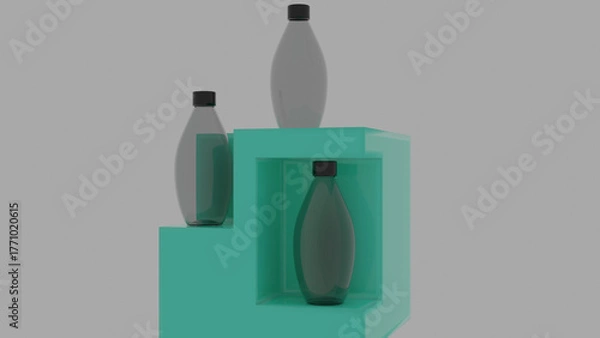 Fototapeta green plastic bottle