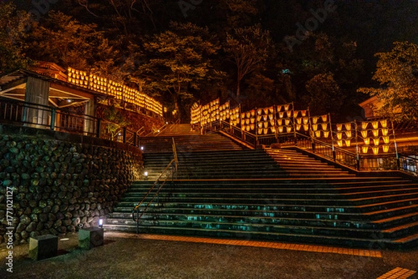 Obraz 金沢・湯涌温泉のぼんぼりライトアップ