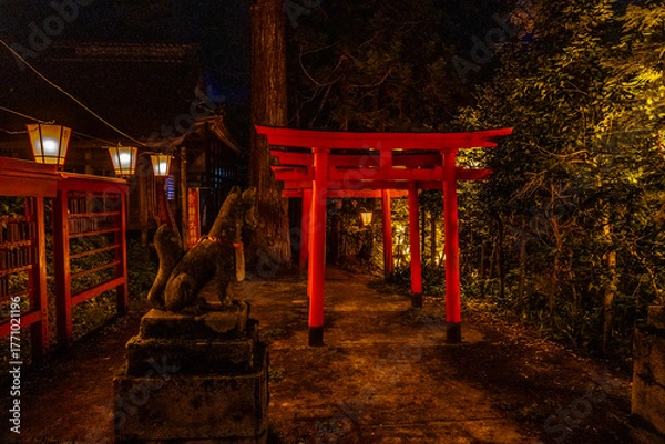 Obraz 金沢・湯涌温泉の湯涌稲荷神社
