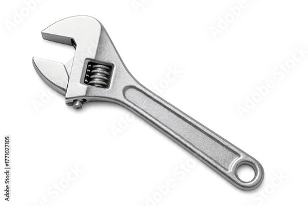 Fototapeta Adjustable crescent wrench spanner for home repair and professional work, adjustable tool for maintenance tasks