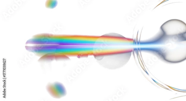 Fototapeta rainbow light spectrum with smooth bokeh