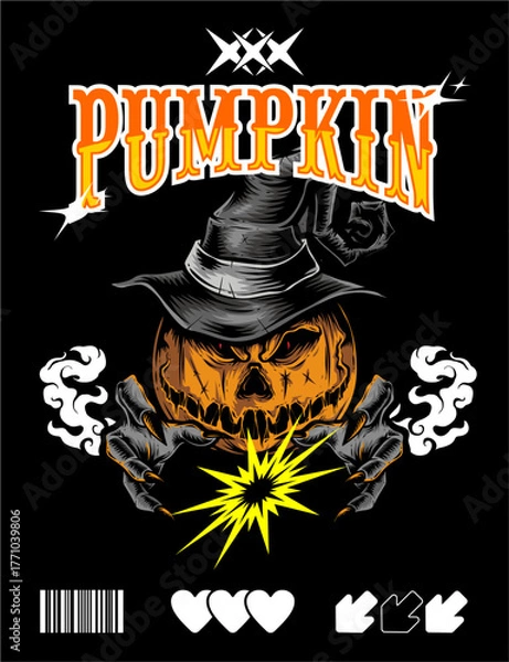 Obraz happy halloween poster design vector