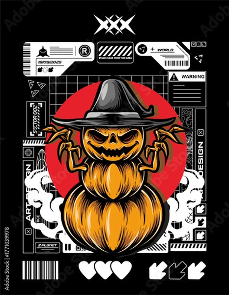 Obraz happy halloween poster design vector