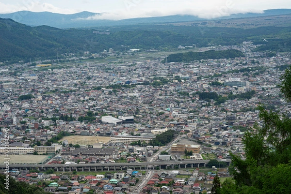 Obraz 山梨県富士吉田市の街並み