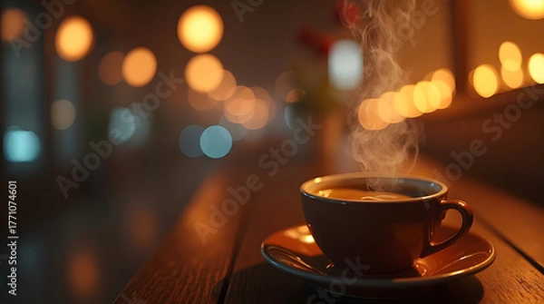 Obraz AESTHETIC CINEMATIC COFFEE BACKGROUND