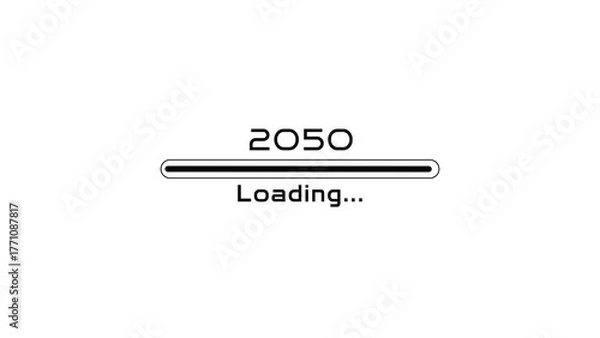 Fototapeta Loading bar icon illustration. New year Loading concept. Loading  progress bar on white background.
